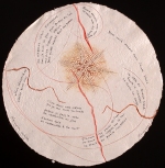 Le tambour de Cree - 2006 – exemplaire unique – Tondo dia. 50 cm, Dominique Rousseau - Papiers manuscrits