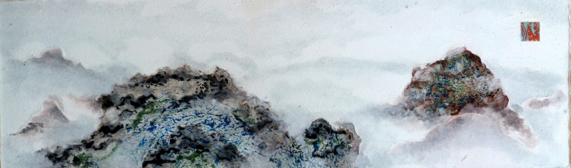 Le pays des brumes  2013 - 46 x 150 cm, Dominique Rousseau - Contact