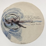 Matinée limpide -2023 – 4 exemplaires -Tondo dia. 40 cm, Dominique Rousseau - Papiers manuscrits