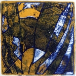 blue gingko, Dominique Rousseau - Gravures en couleur