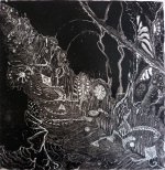 Jardin plume, Dominique Rousseau - Gravures noir et blanc 