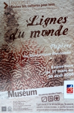 affiche muséum, Dominique Rousseau - 2006 - Lignes du monde