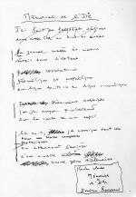 Texte manuscrit de KW, Dominique Rousseau - Mémorial de l’Ile