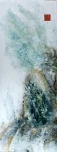 Le sentier des pierres dressées - 120 x 46 cm, Dominique Rousseau - Papiers de rêve